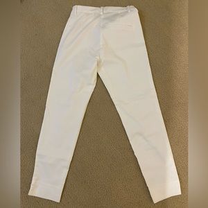 White H&M Chinos, US 6 can fit Small as well, mid-rise, side zipper